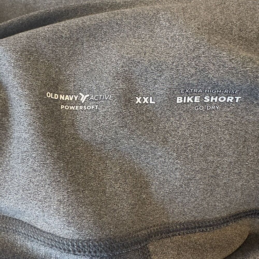 Old Navy Extra High Rise Bike Shorts Womens XXL Gray Outdoor Activewear - Picture 3 of 7
